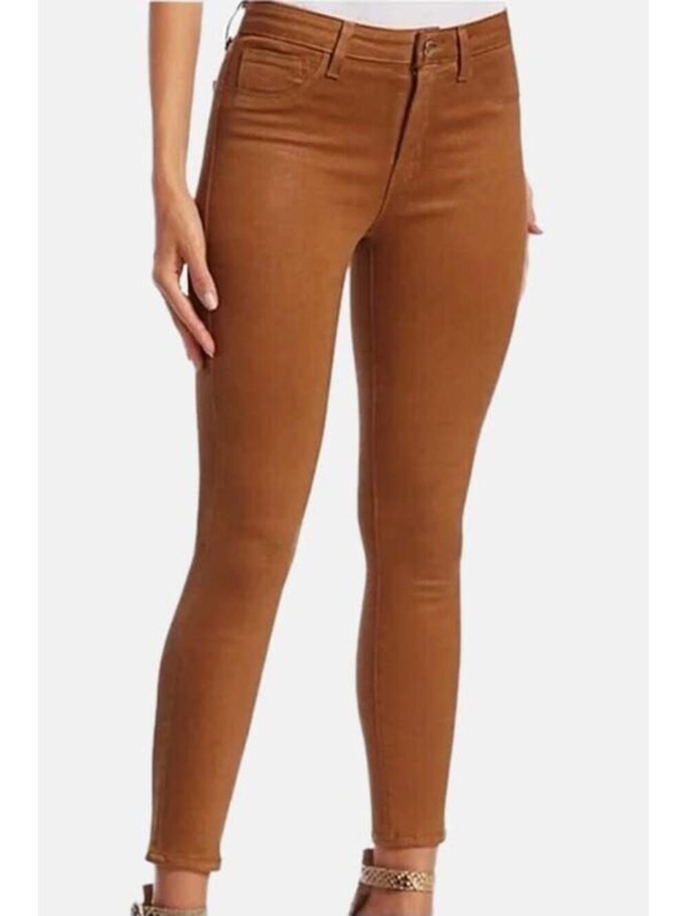 L’AGENCE Margot High Rise Skinny Jeans Cedar Brown Stretch Denim Size 26
